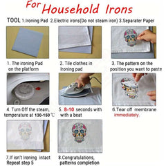 2pcs Owl Iron on Patches for Men DIY Printing, Washable Heat Press Stickers