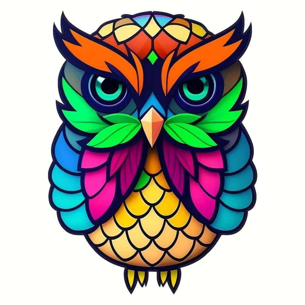 Owl Cartoon Iron On Transfer Patches Heat Transfer Vinyl Sticker