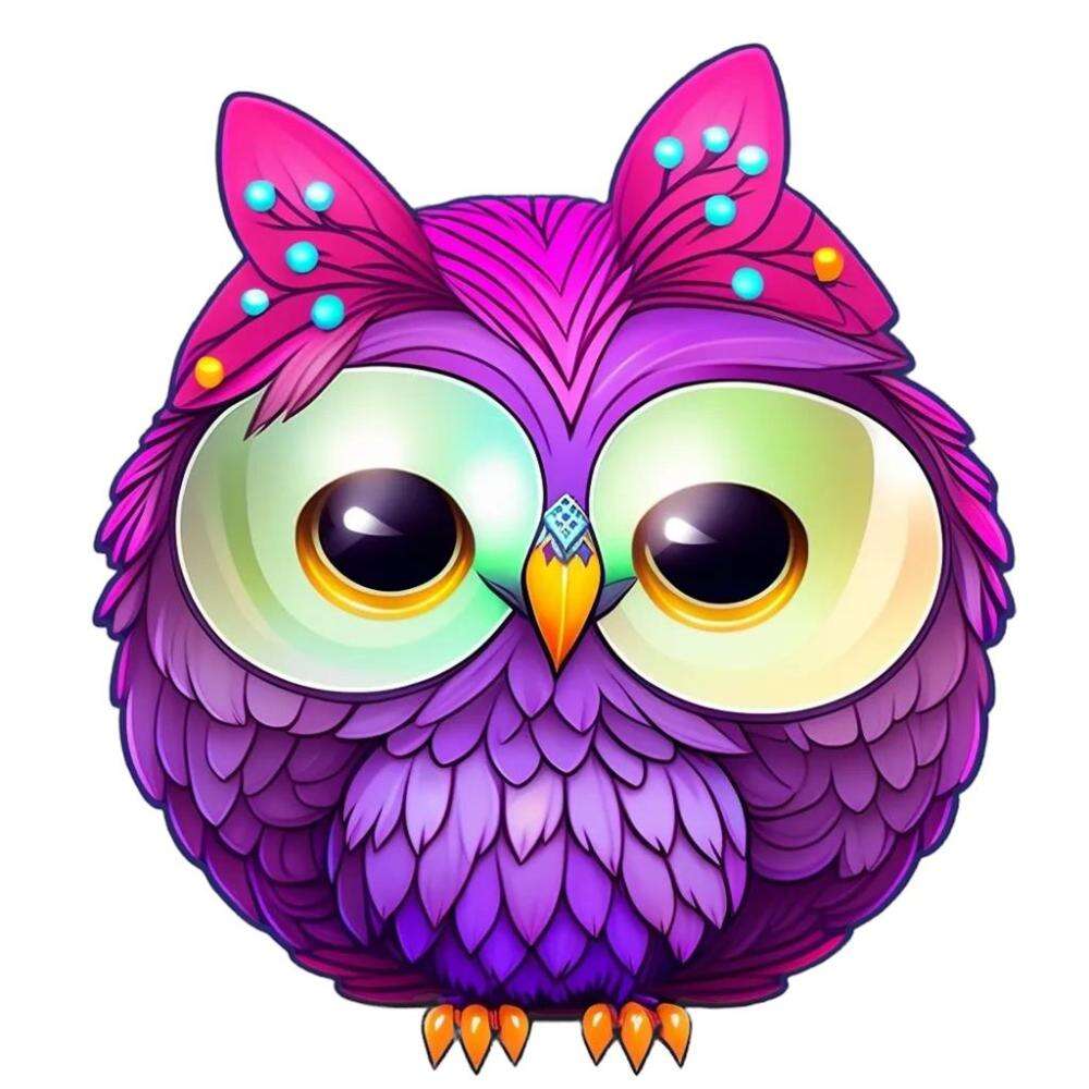 Owl Cartoon Iron On Transfer Patches Heat Transfer Vinyl Sticker