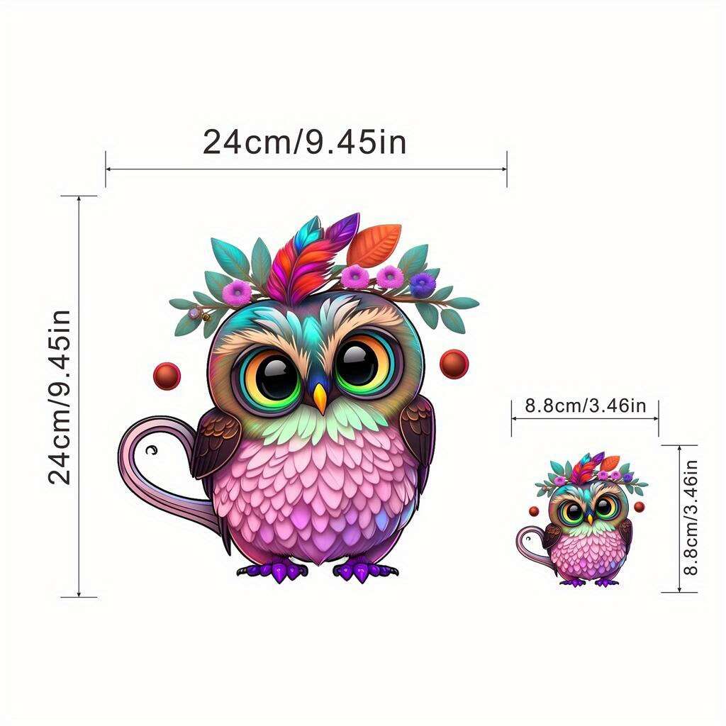 Owl Cartoon Iron On Transfer Patches Heat Transfer Vinyl Sticker