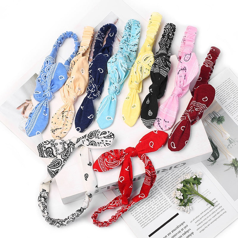 Vintage Paisley Pattern Headbands Elastic Hairbands Hair Accessories