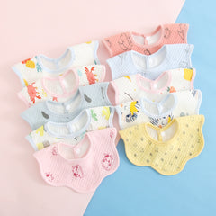 Soft Pure Cotton Waterproof Baby Feeding Bib