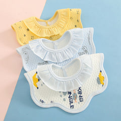 Soft Pure Cotton Waterproof Baby Feeding Bib