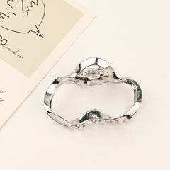 Irregular Hollow Alloy Hair Claw Nonslip Ponytail Holder for Women Girls