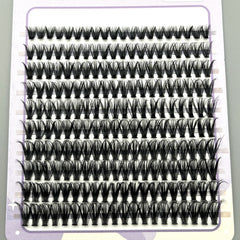 Mikiwi 200Pcs 40D 9 16mm Mix D Curl Cluster Lashes Individual DIY Eyelashes