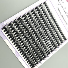 Mikiwi 200Pcs 40D 9 16mm Mix D Curl Cluster Lashes Individual DIY Eyelashes