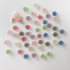 3D Aurora Lotus Nail Art Jewelry Golden Edge Charms Nail Decoration 30 Pcs