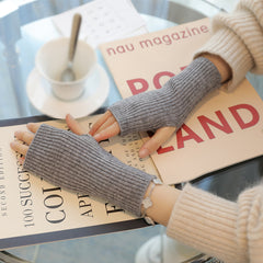 Warm Knitted Fingerless Gloves for Winter