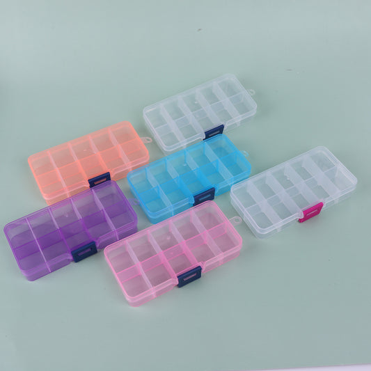 Adjustable Travel Jewelry Organizer Box 10 Grids Storage Container