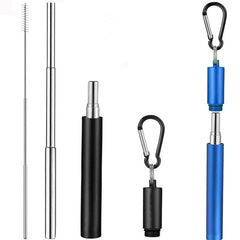 Collapsible Stainless Steel Metal Straws Portable Reusable