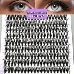 Mikiwi 200Pcs 30D 12 16mm D Curl Cluster Lashes