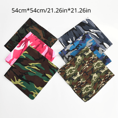 Camouflage Print Bandana Hip Hop Square Scarf Neckerchief Unisex