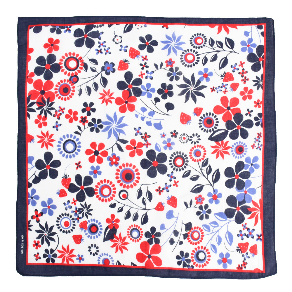 Boho Floral Print Bandana Hip Hop Square Scarf Unisex Headband Wrist Wraps