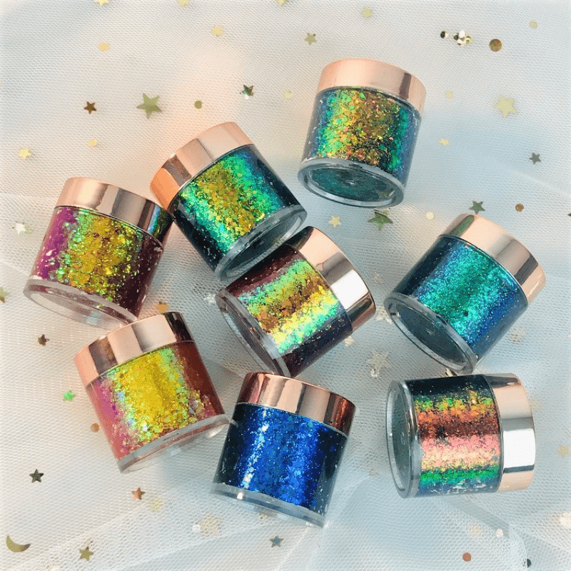 Glitter Diamond Chameleon Eyeshadow Powder for Magical Eye Makeup