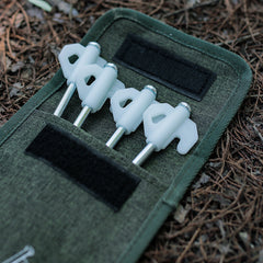5pcs Luminous Steel Stakes Windproof Ground Nails for Camping