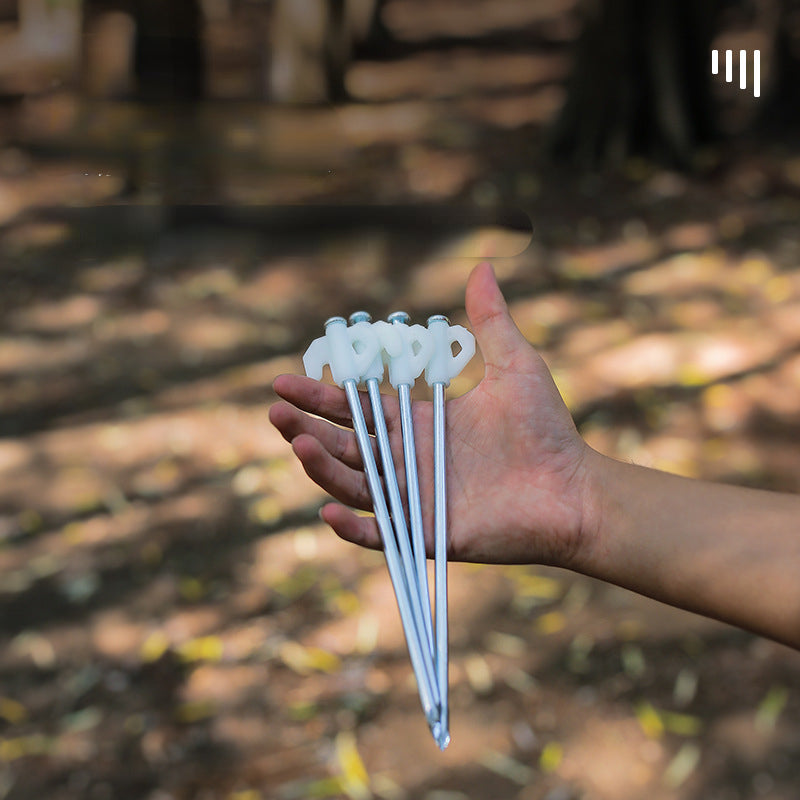 5pcs Luminous Steel Stakes Windproof Ground Nails for Camping