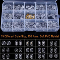 Eyeglass Nose Pads Set 150 Pairs Anti Slip Air Chamber Glasses Nose Pad