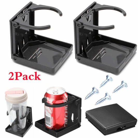 2pcs Adjustable Car Van Folding Cup Holder Drink Holders