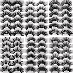 6 Pairs Cat Eye Fluffy Faux Mink Lashes 8D Wispy Pack