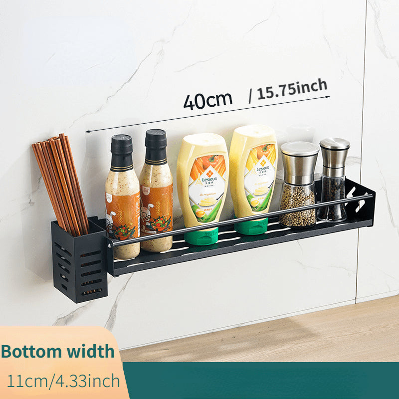1pc Punch Kitchen Storage Rack Tableware Storage Rack