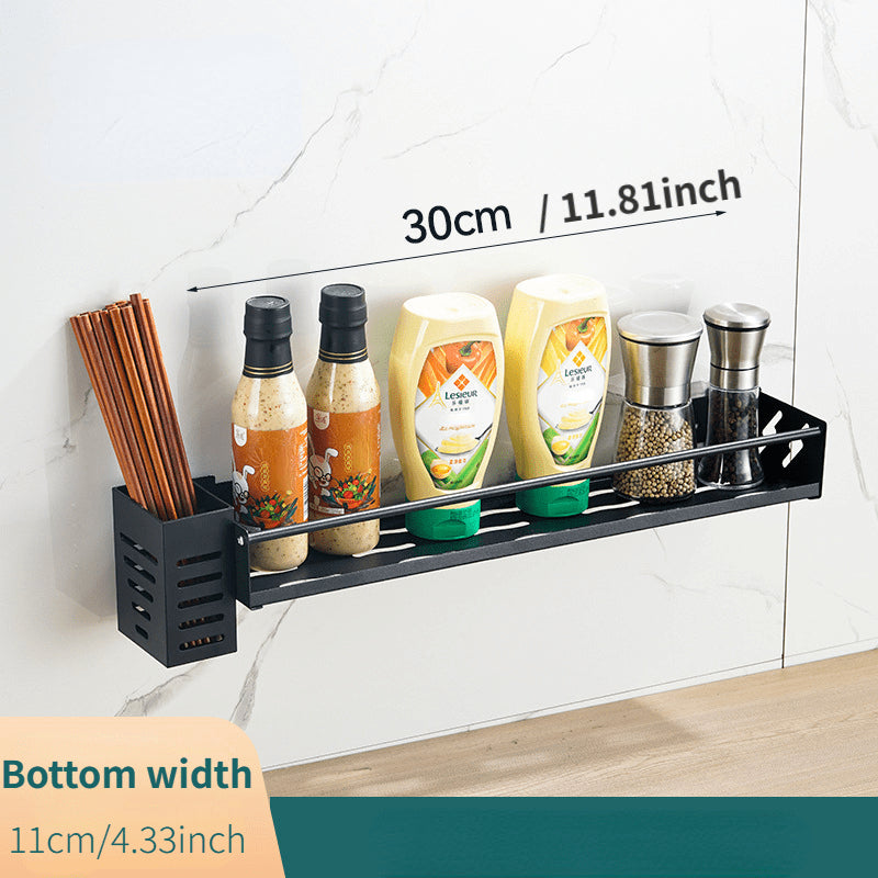 1pc Punch Kitchen Storage Rack Tableware Storage Rack