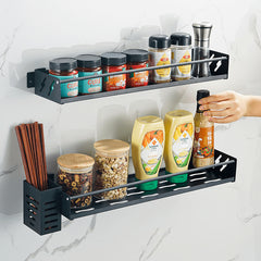 1pc Punch Kitchen Storage Rack Tableware Storage Rack