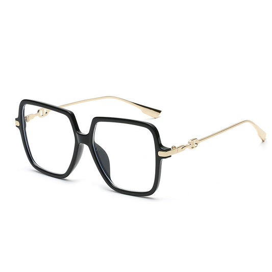 Large Square Anti Light Glasses Casual Metal Frame