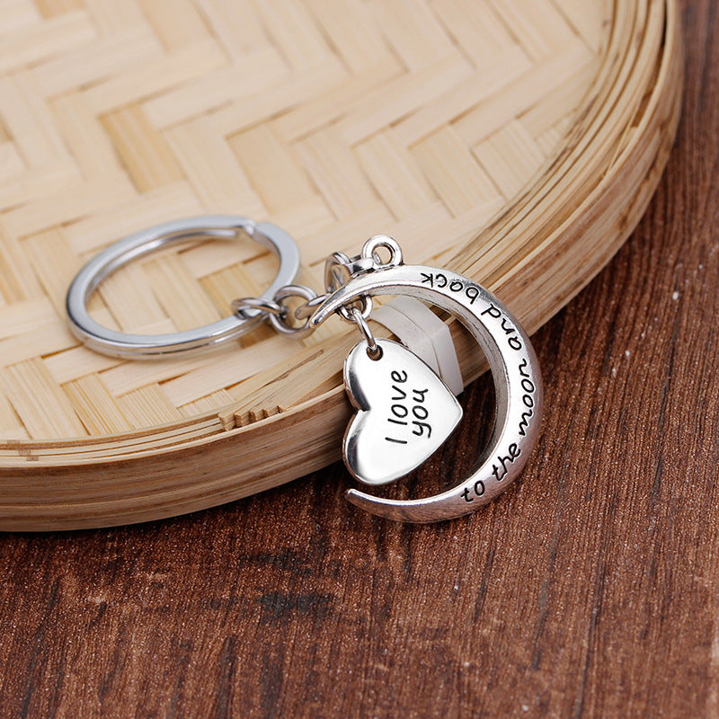 I Love You To The Moon And Back Keychain - Birthday Charm Accessories