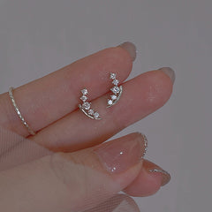 Mini Rhinestone Sweet Earrings for Girls
