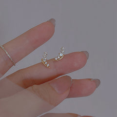 Mini Rhinestone Sweet Earrings for Girls