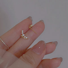 Mini Rhinestone Sweet Earrings for Girls
