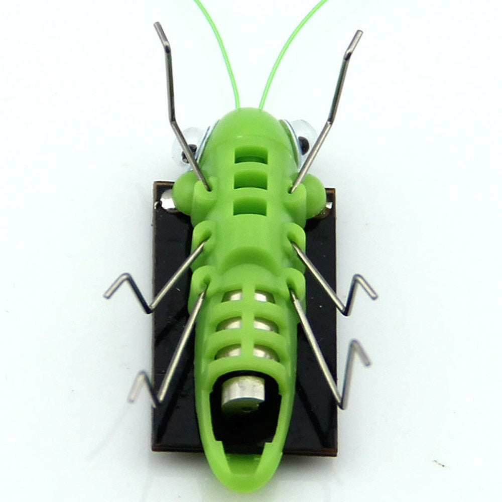 Funny Solar Powered Grasshopper Toy Puzzle for Kids
