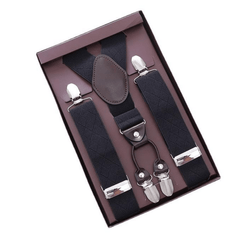 Men's High Elastic Y Back Clip on Suspenders