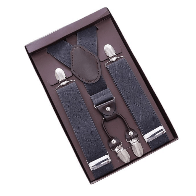 Men's High Elastic Y Back Clip on Suspenders