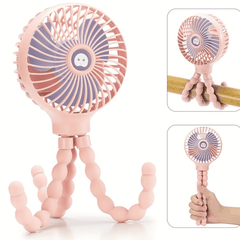 Portable Handheld Bladeless USB Rechargeable Octopus Fan