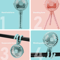 Portable Handheld Bladeless USB Rechargeable Octopus Fan