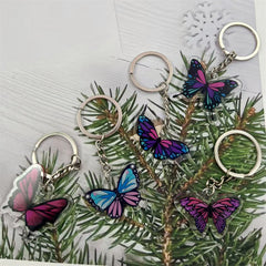 Y2K Butterfly Keychain Acrylic Key Ring Bag Pendant Accessories