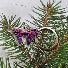 Y2K Butterfly Keychain Acrylic Key Ring Bag Pendant Accessories
