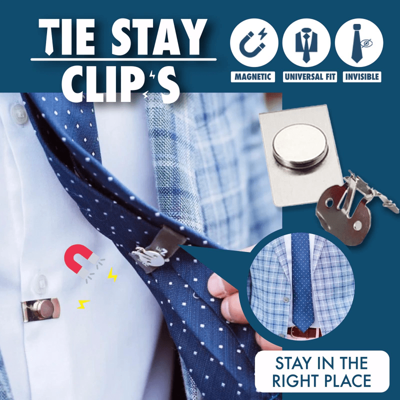 3pcs Invisible Magnetic Tie Clips Set Casual Multifunctional Durable