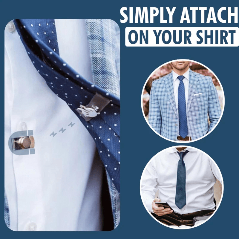 3pcs Invisible Magnetic Tie Clips Set Casual Multifunctional Durable