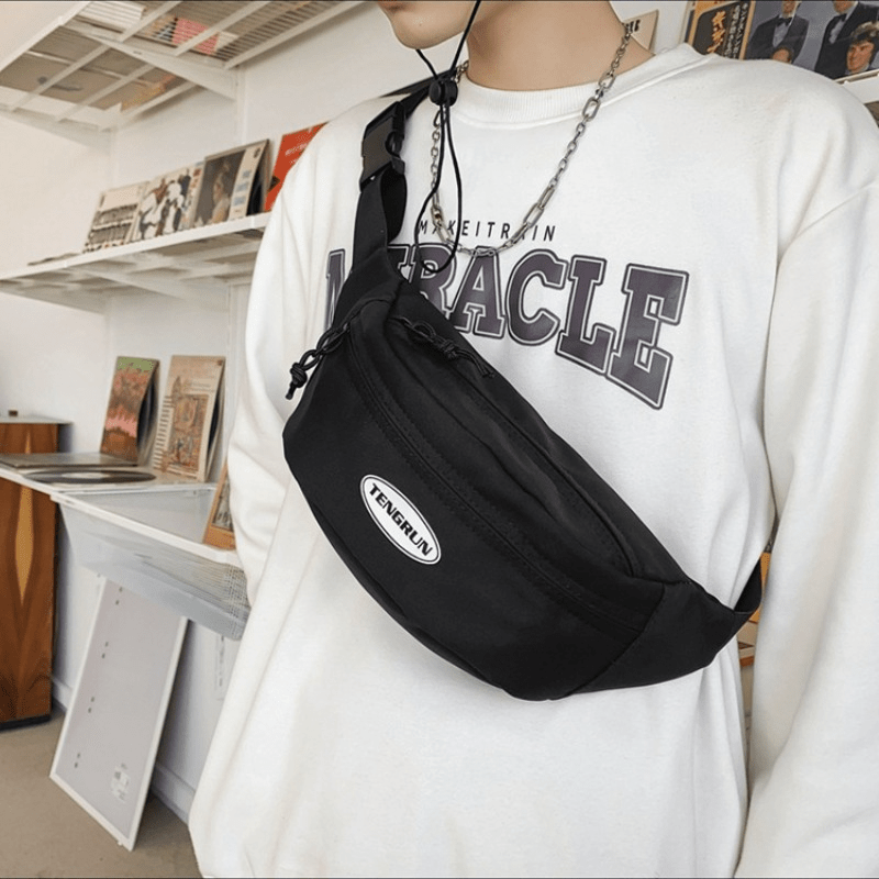 Men's Lightweight Casual Chest Bag Shoulder Sports Waist Mobile Phone Bag