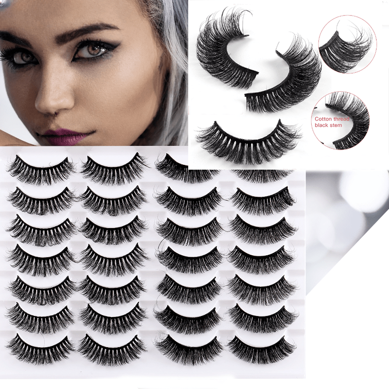 3D Fluffy Faux Mink Lashes for Makeup Starter Party Wedding Graduation