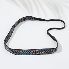 Geometric Pattern Embroidery Headband Ethnic Style Hair Band for Women
