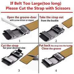 Men's Leather Belt High Waist Alloy Buckle
