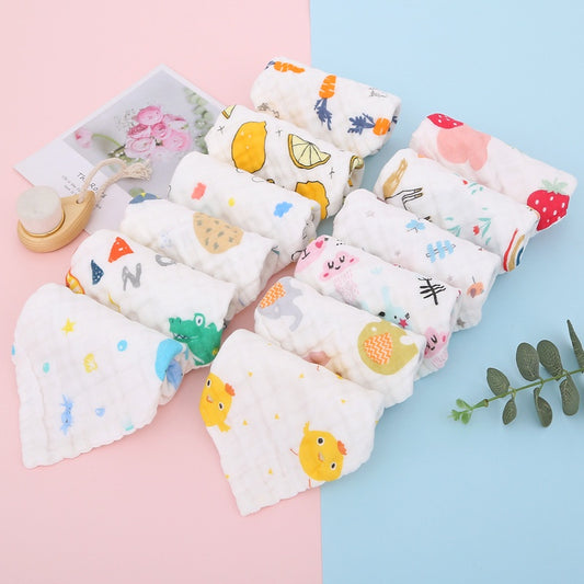 5pcs Soft High-Density Combed Cotton Baby Towels