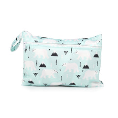 Waterproof Wet Dry Nappy Zipper Handbag Printed Baby Diaper Bag