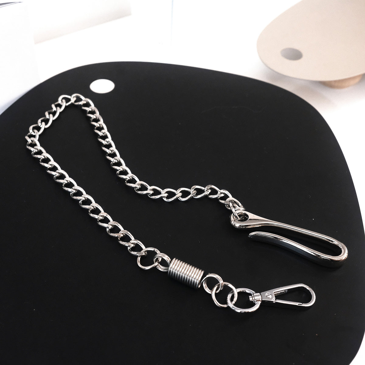 Zinc Alloy Metal Hook Pant Chain Retro Wallet Chain For Men