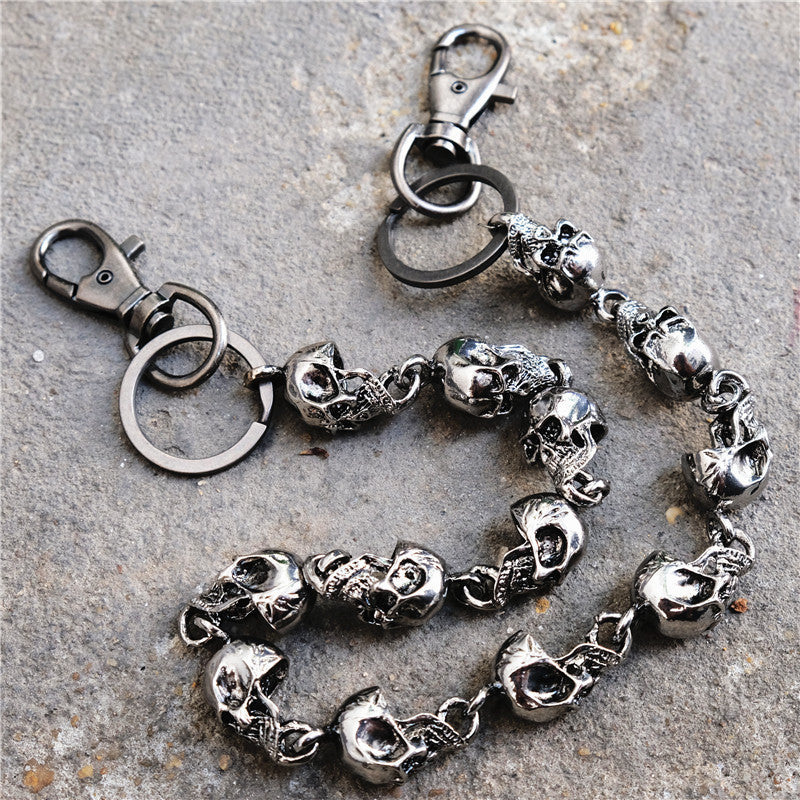 Skull Head Metal Pants Chain Men Hip Hop Waist Chain