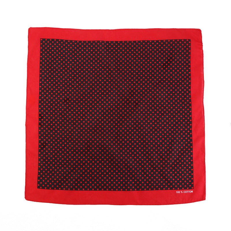 Dotted Print Bandana Hip Hop Square Scarf Cotton Neckerchief Unisex