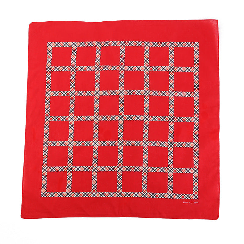 Dotted Print Bandana Hip Hop Square Scarf Cotton Neckerchief Unisex